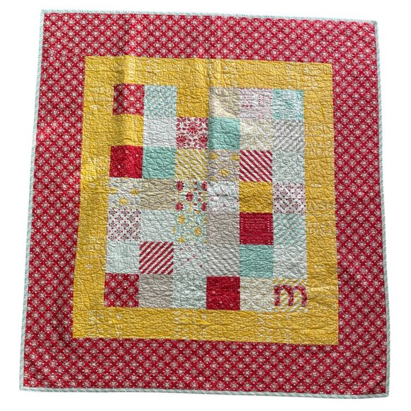 Live the Life You Love Quilted Throw Blanket 44 x 44 Inch Plush Back - Picture 1 of 3